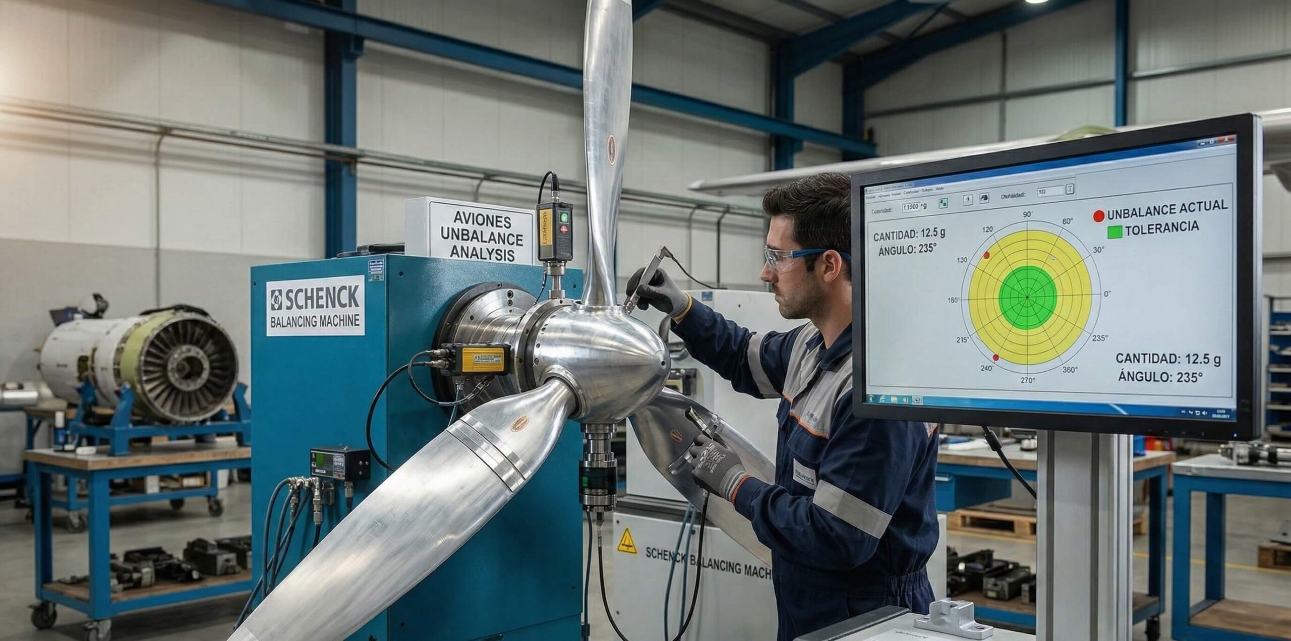 Software de diagnóstico para la reparacion de helices de avion en bogota con análisis de un balance